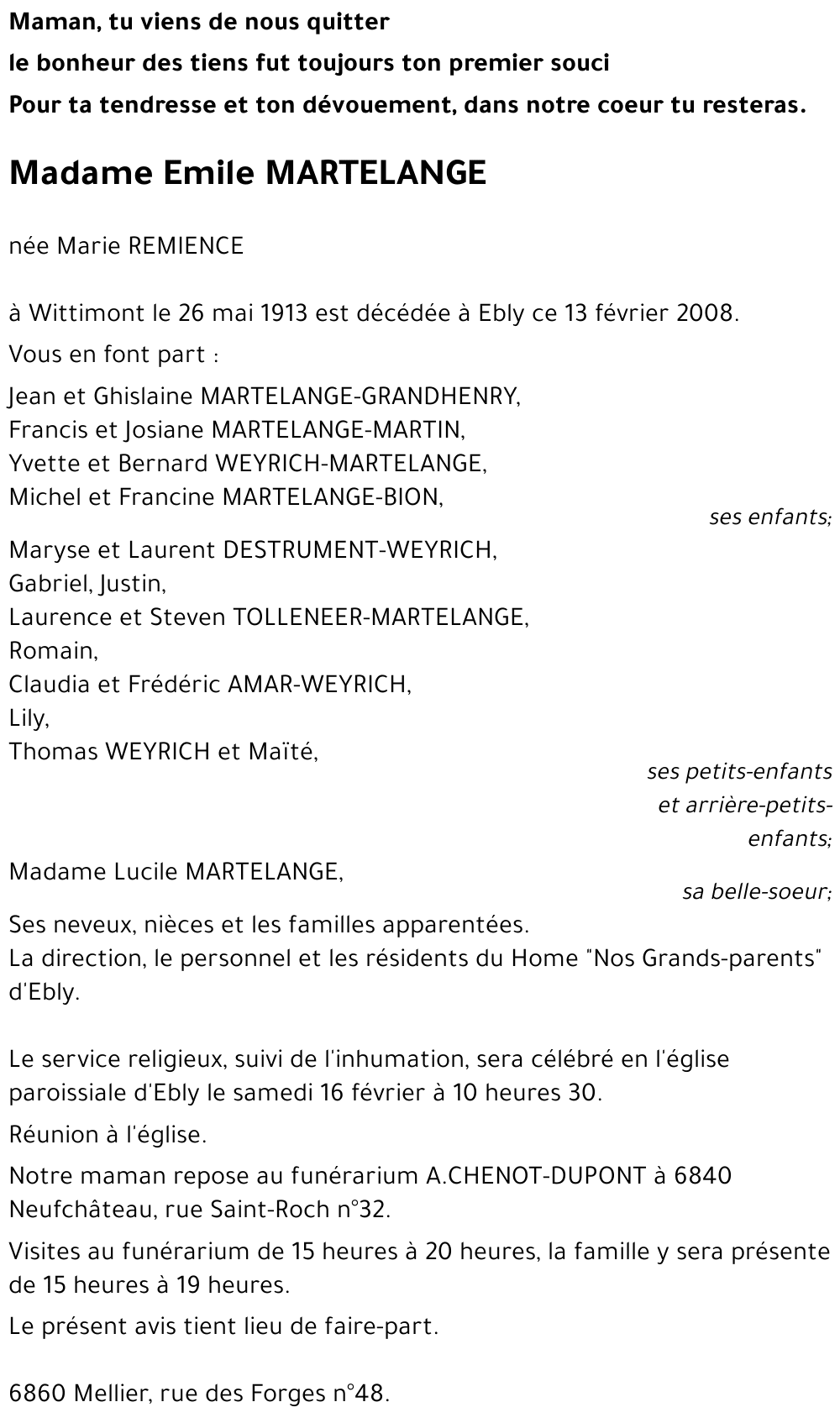 Emile MARTELANGE