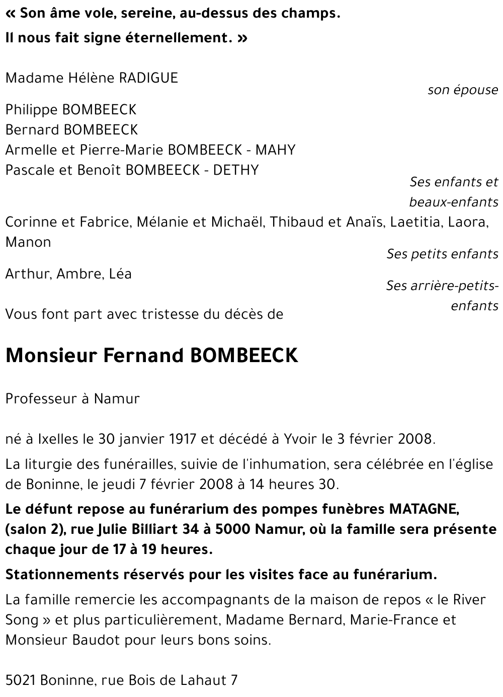 Fernand BOMBEECK