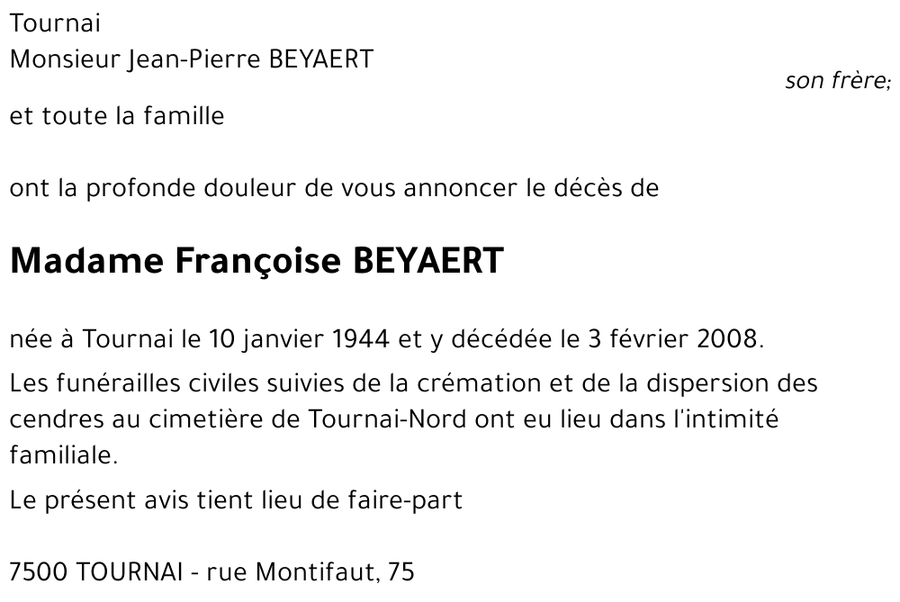 Françoise BEYAERT