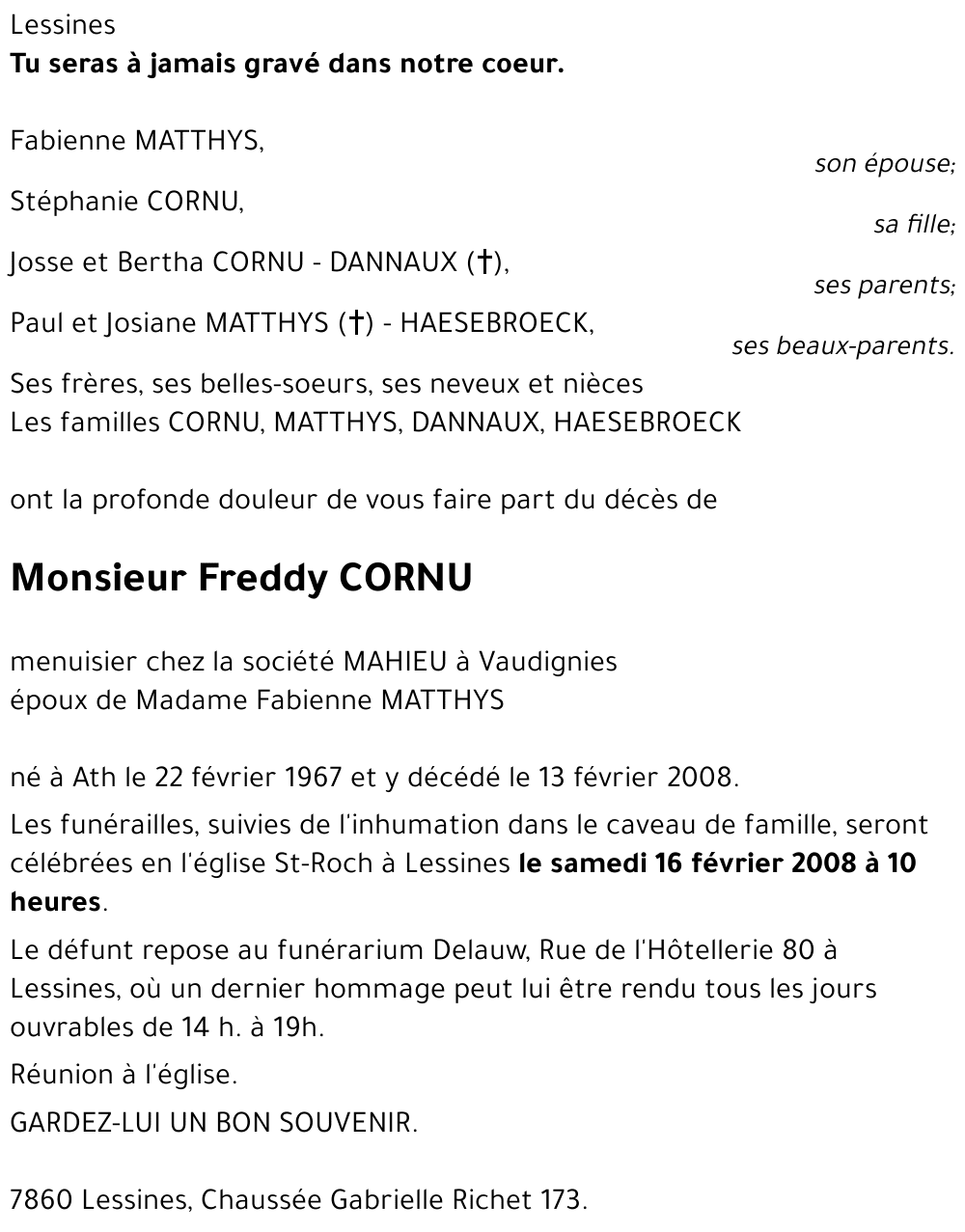Freddy CORNU