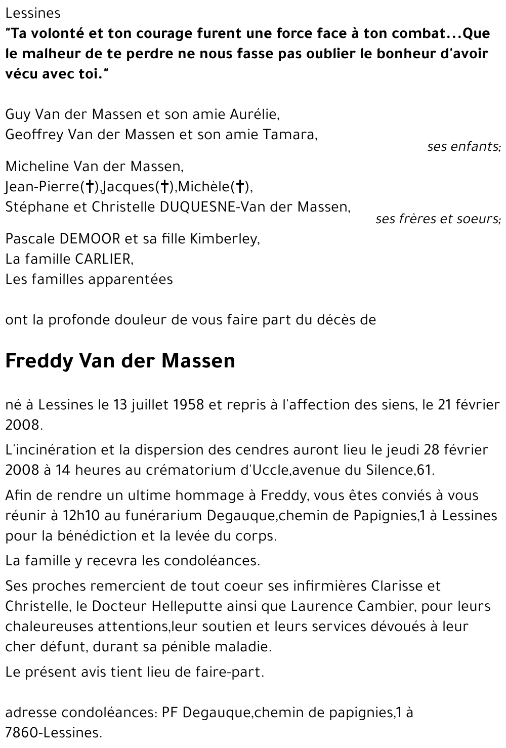 Freddy Van der Massen