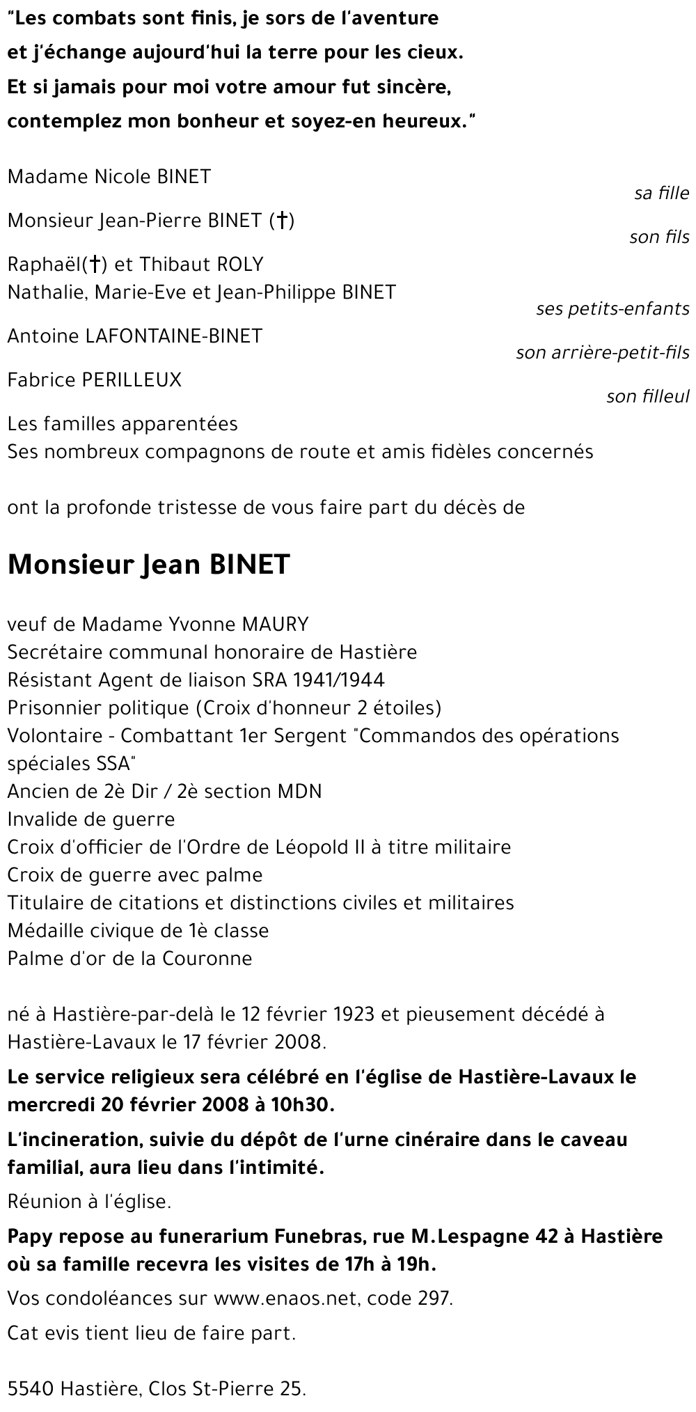 Jean BINET