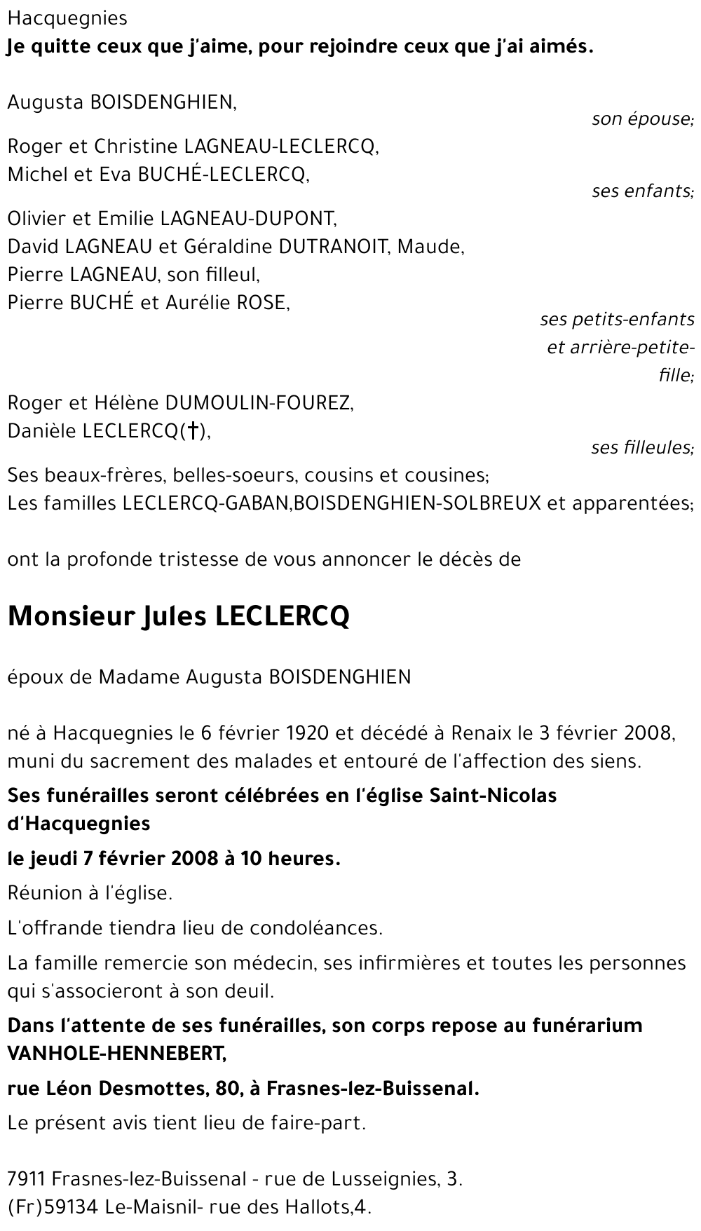 Jules LECLERCQ