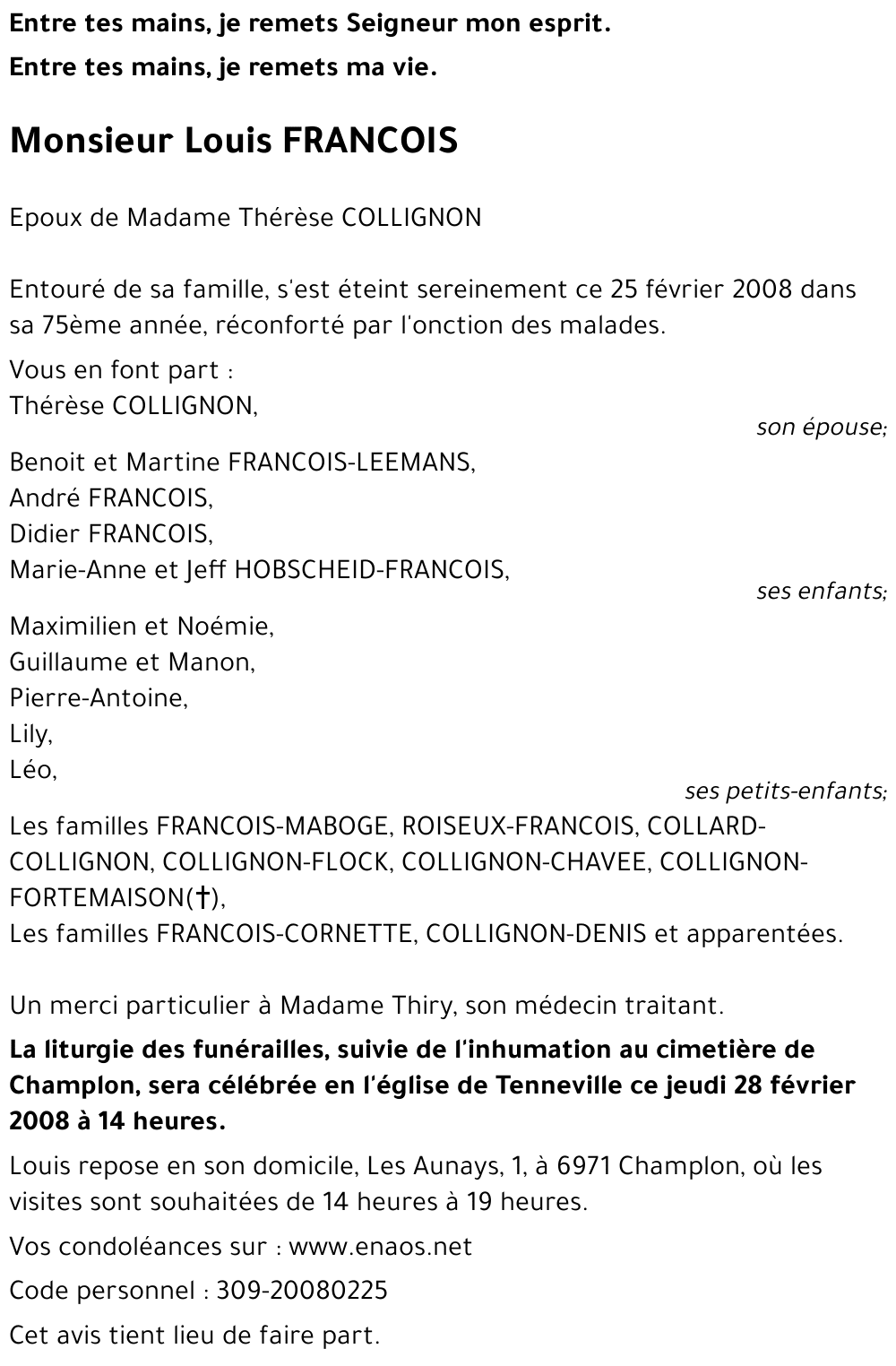 Louis FRANCOIS