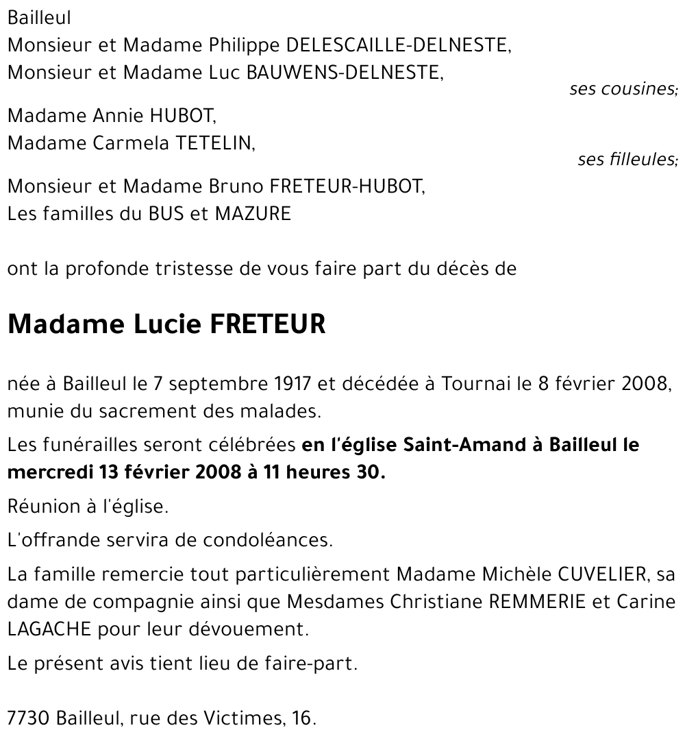 Lucie FRETEUR