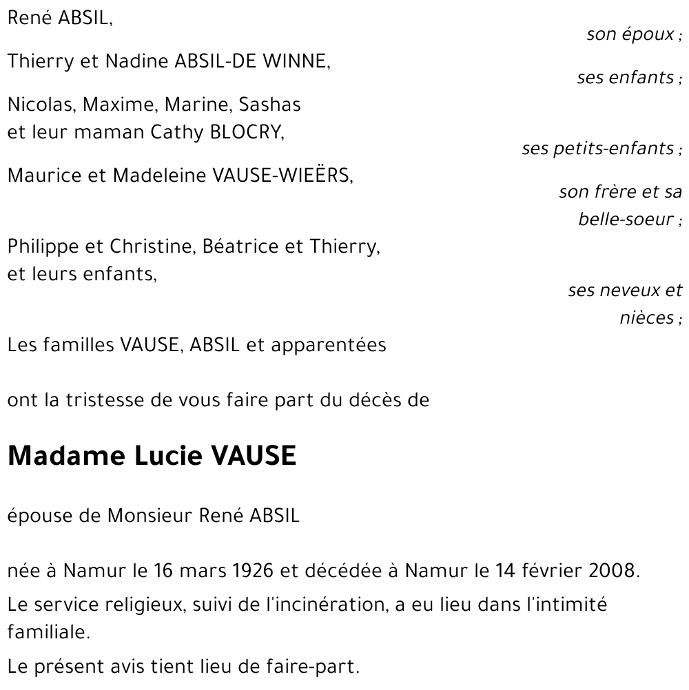 Lucie VAUSE