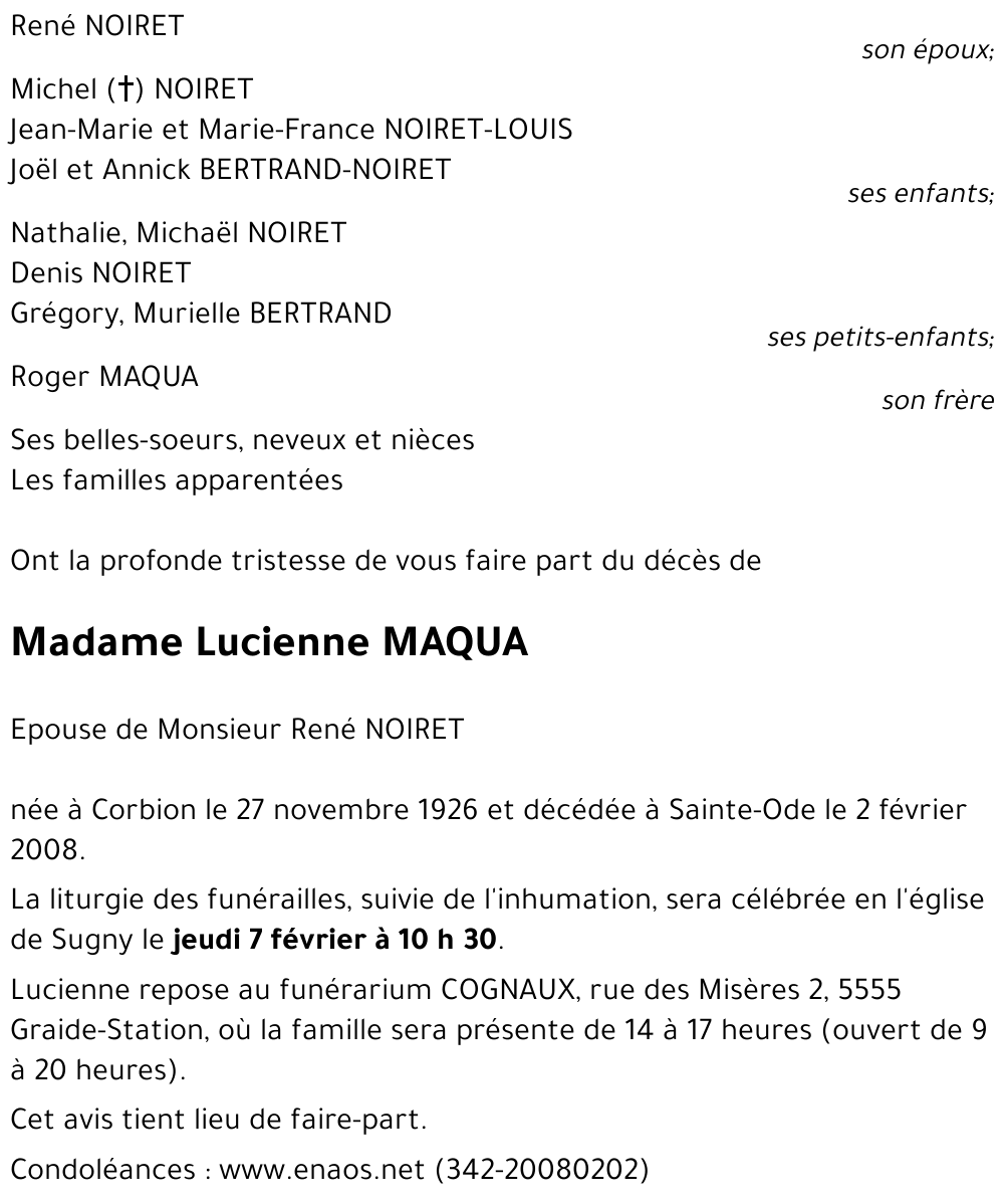 Lucienne MAQUA