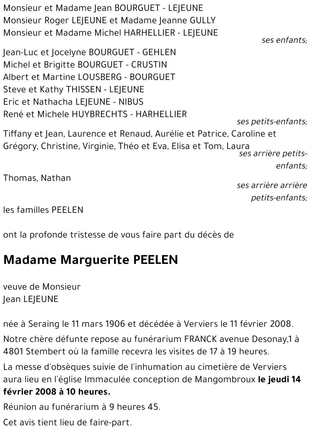 Marguerite PEELEN