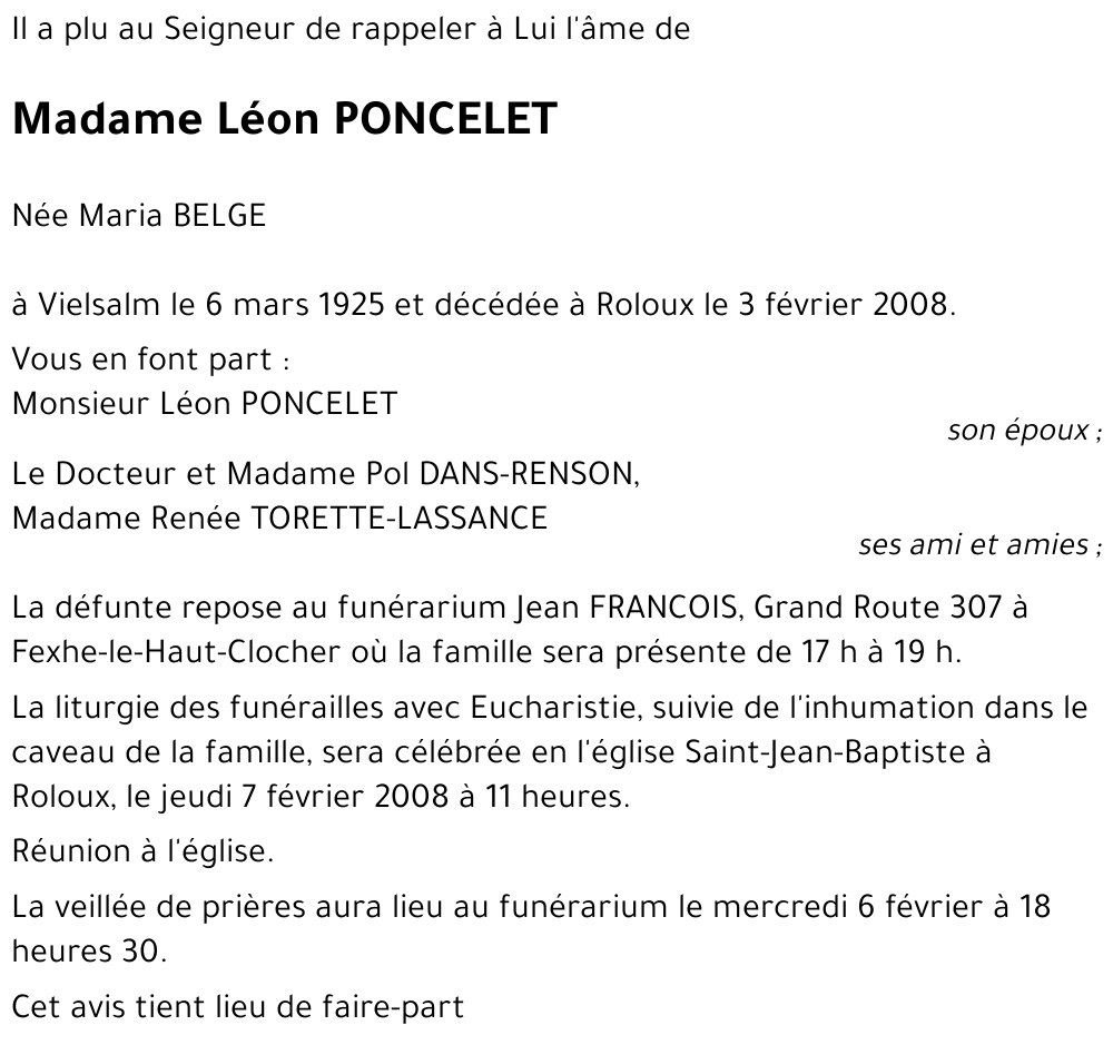 Maria BELGE