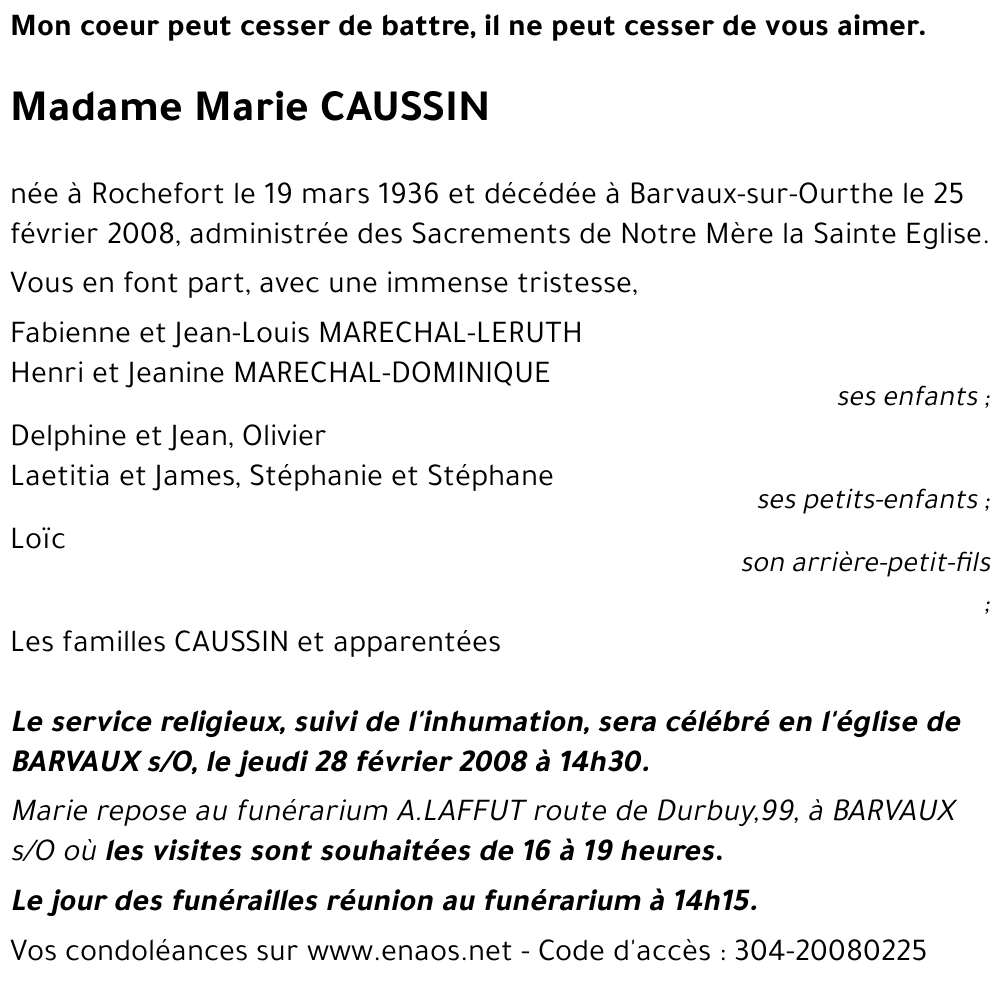 Marie CAUSSIN