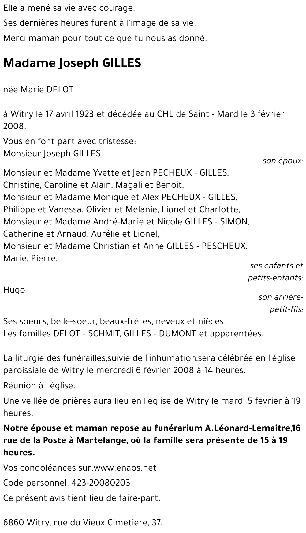 Marie DELOT