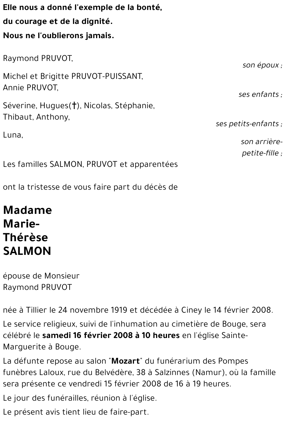 Marie-Thérèse SALMON