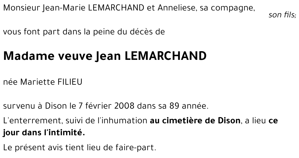 Mariette FILIEU