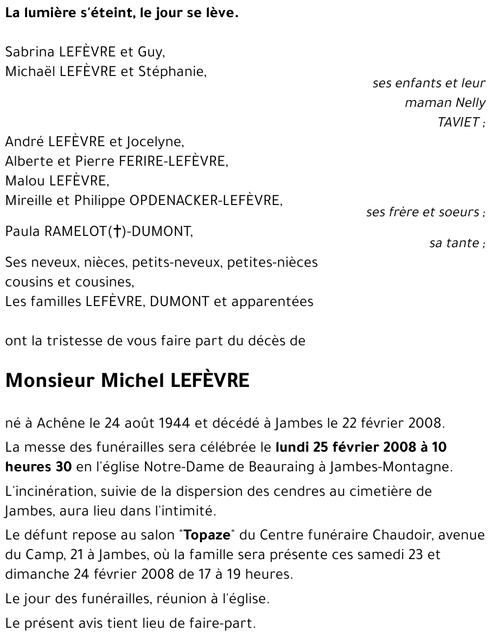 Michel LEFÈVRE