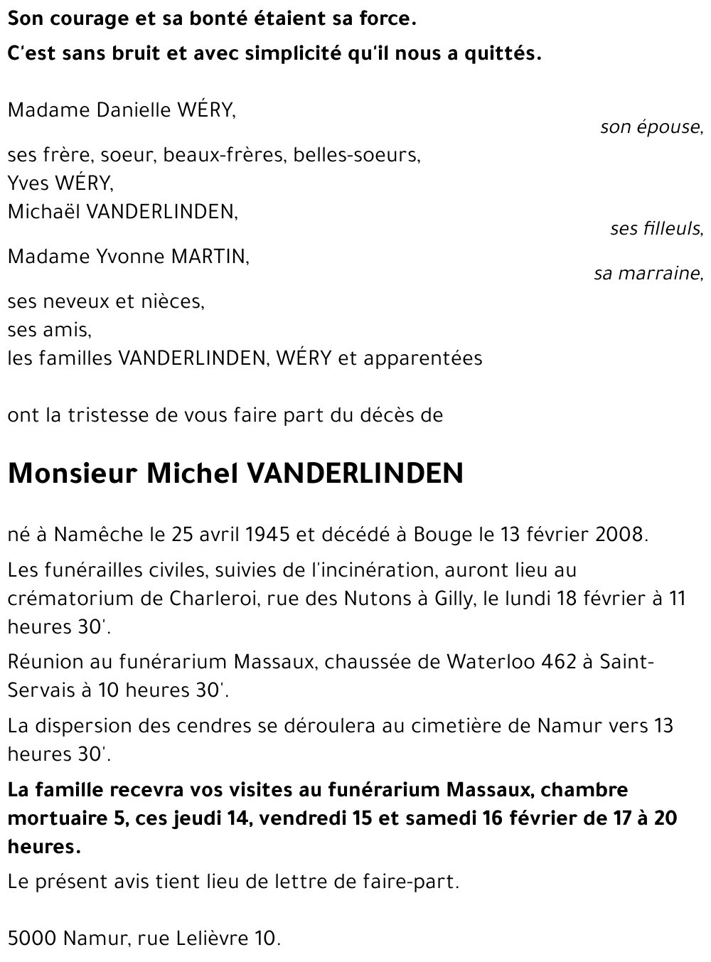 Michel VANDERLINDEN
