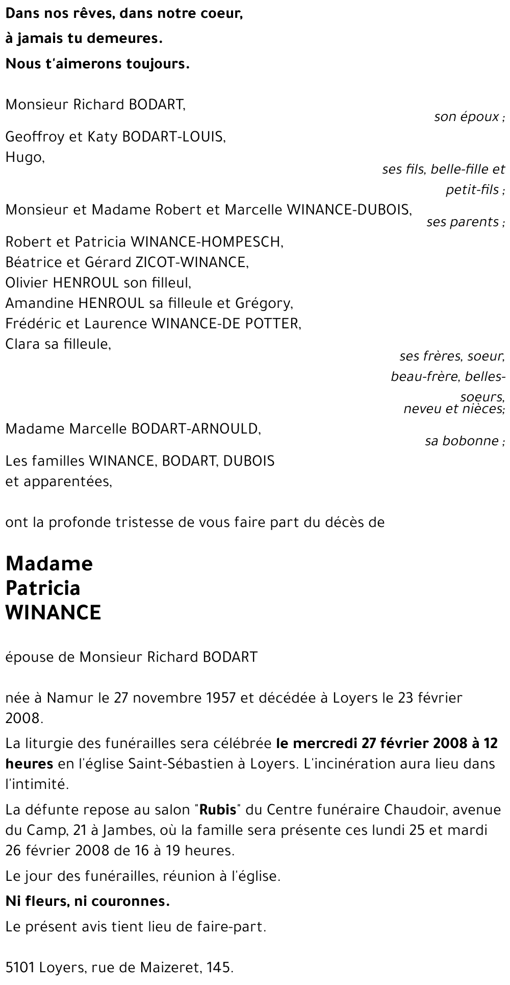 Patricia WINANCE