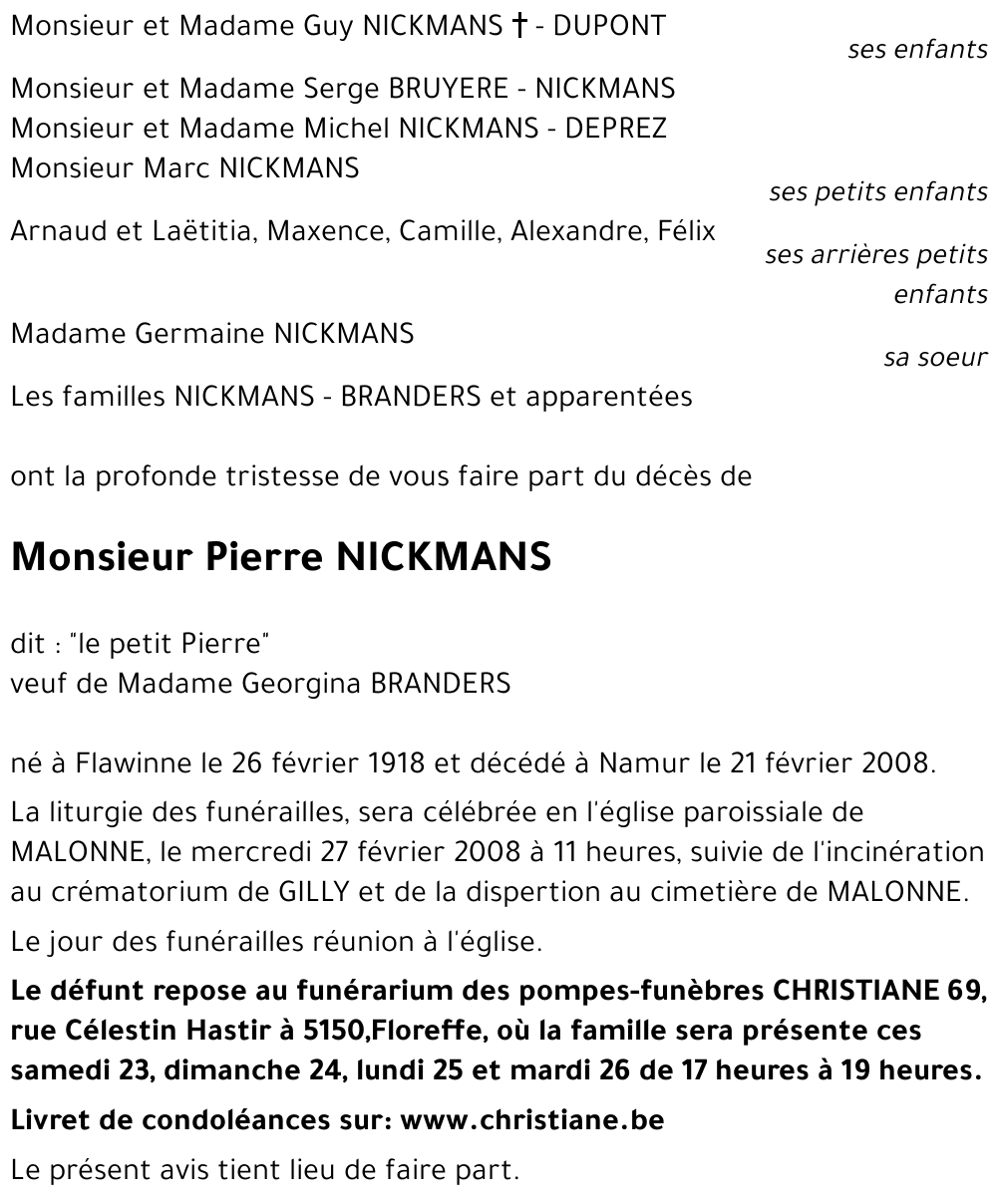 Pierre NICKMANS
