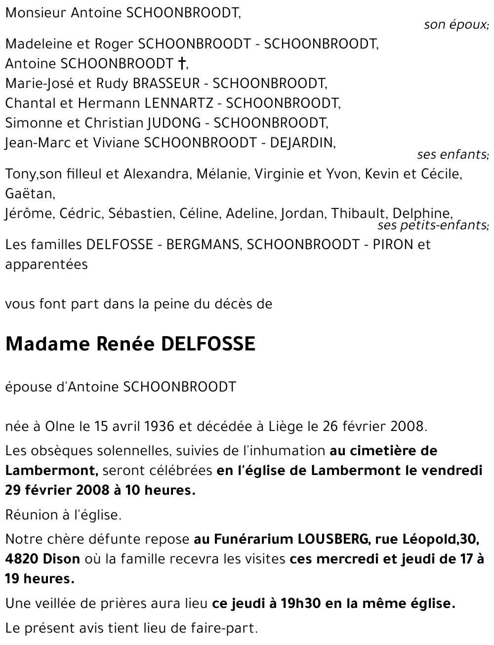 Renée DELFOSSE
