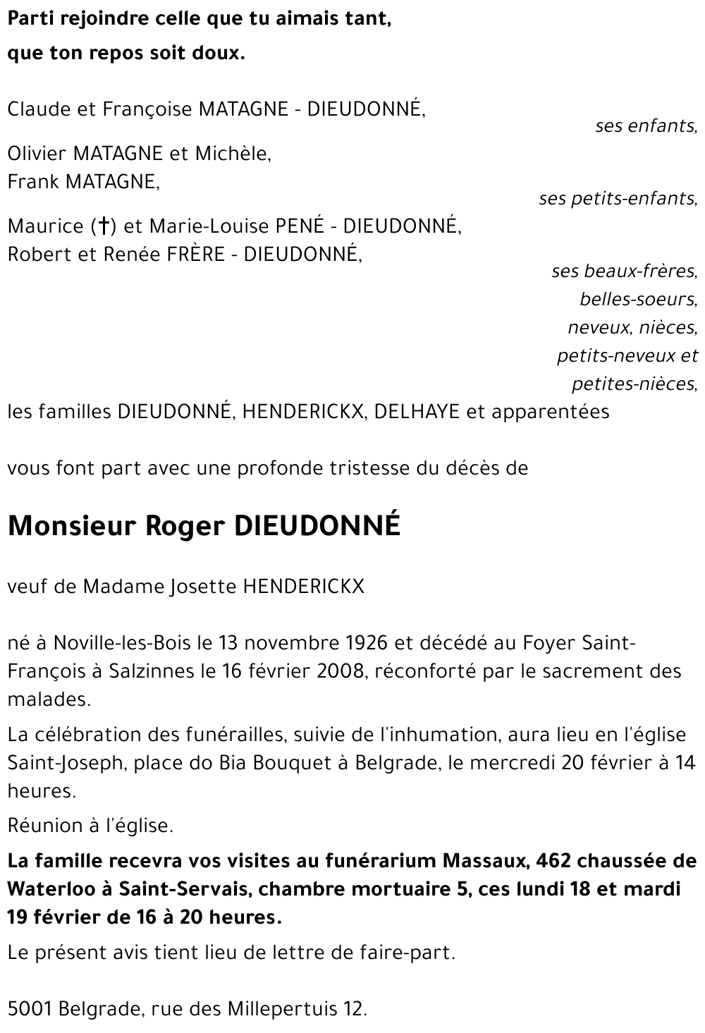 Roger DIEUDONNE