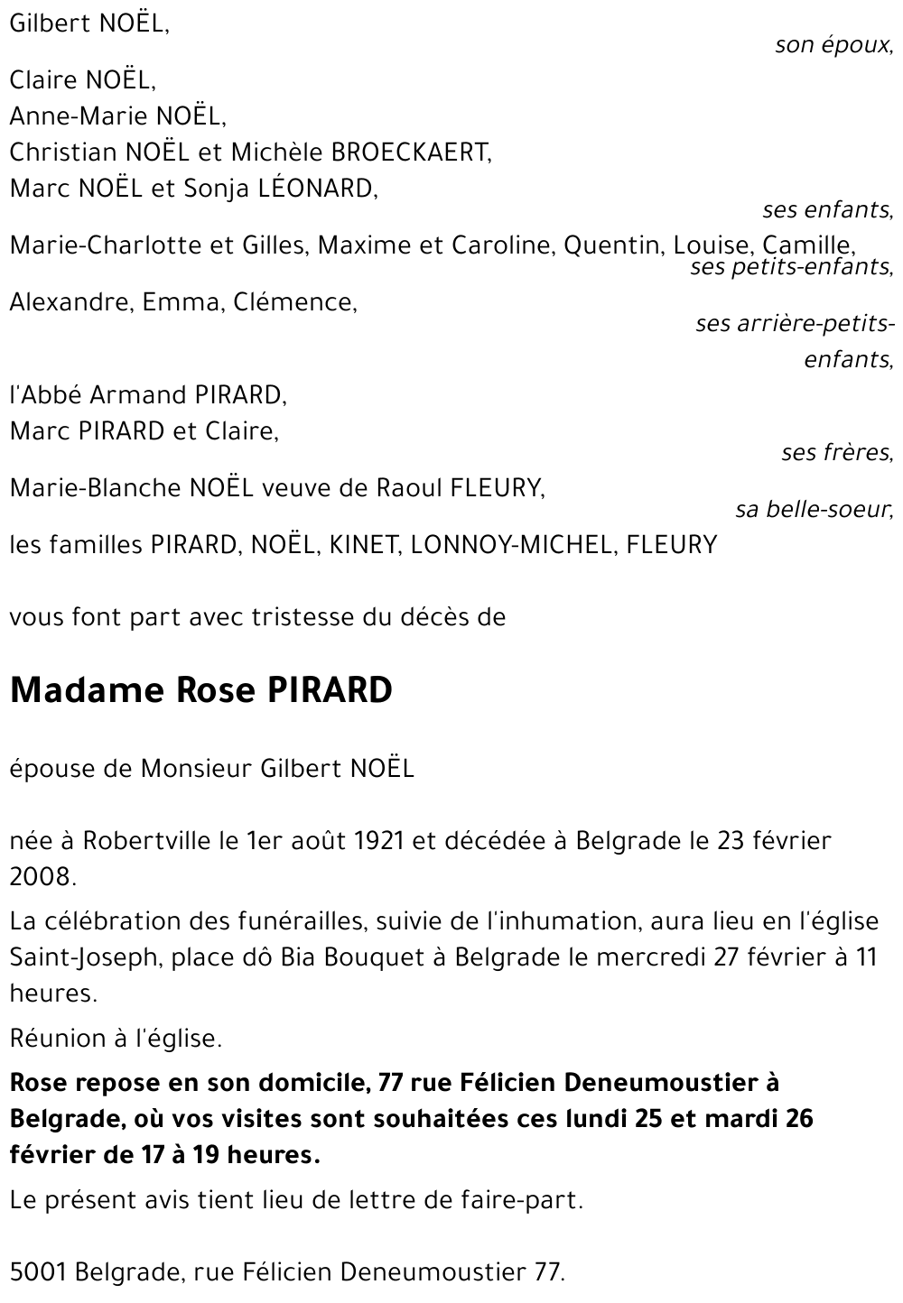 Rose PIRARD