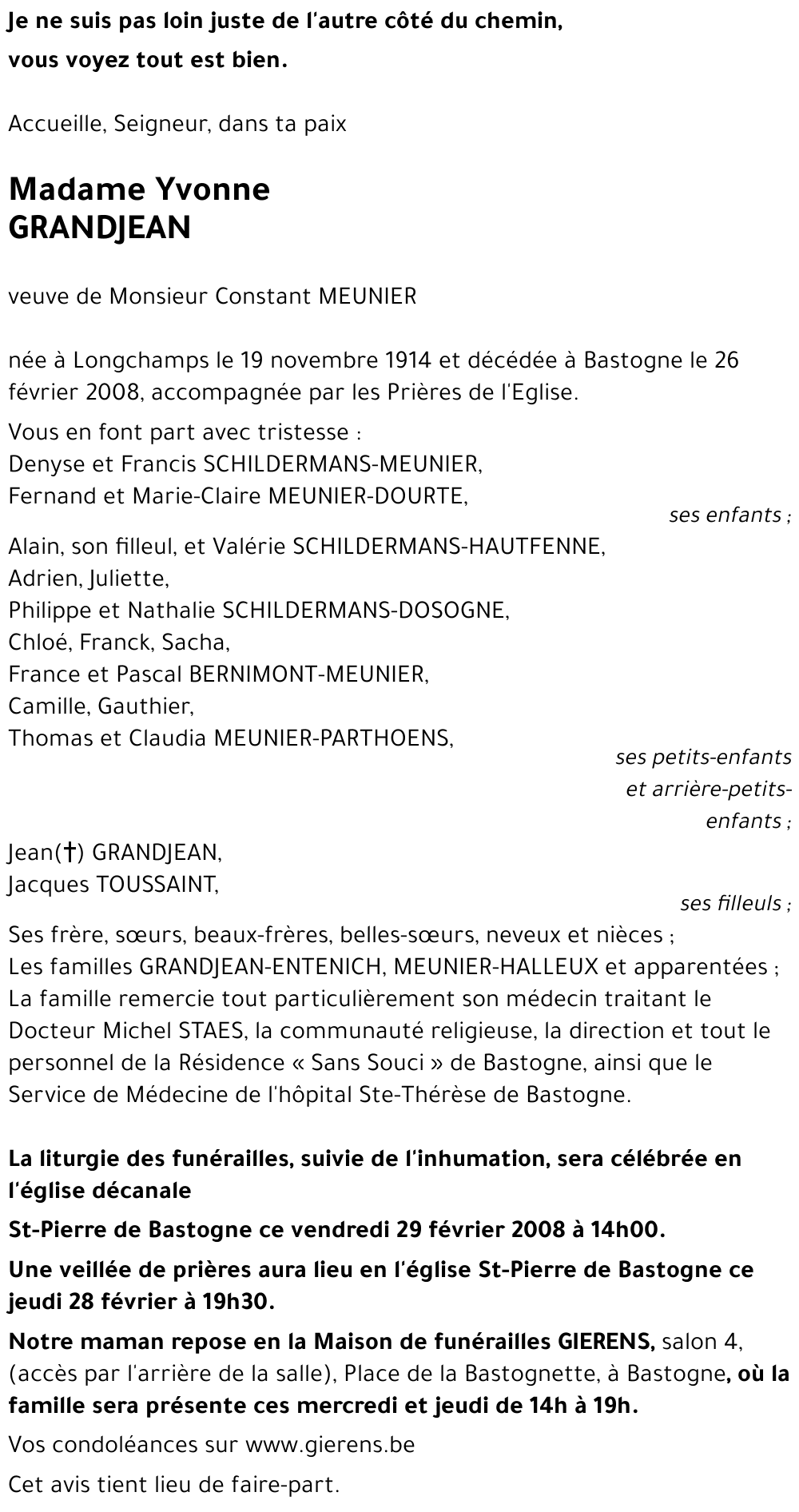 Yvonne GRANDJEAN