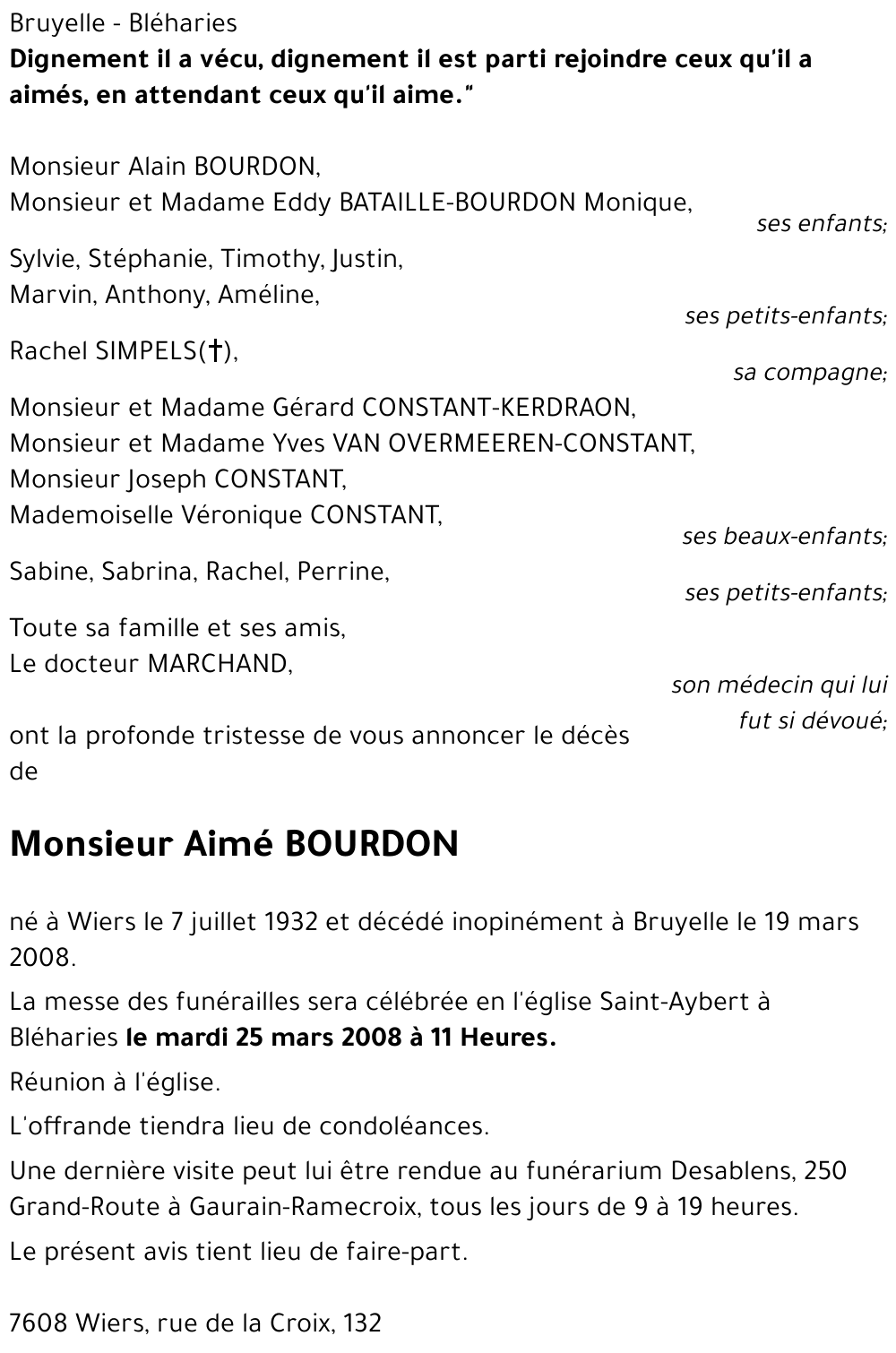 Aimé BOURDON