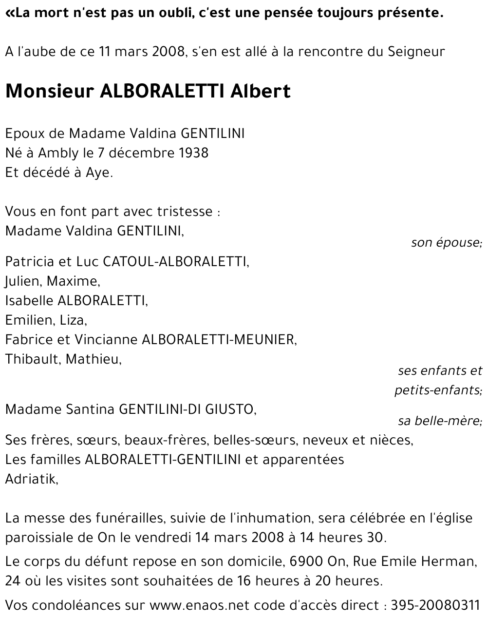 ALBORALETTI Albert