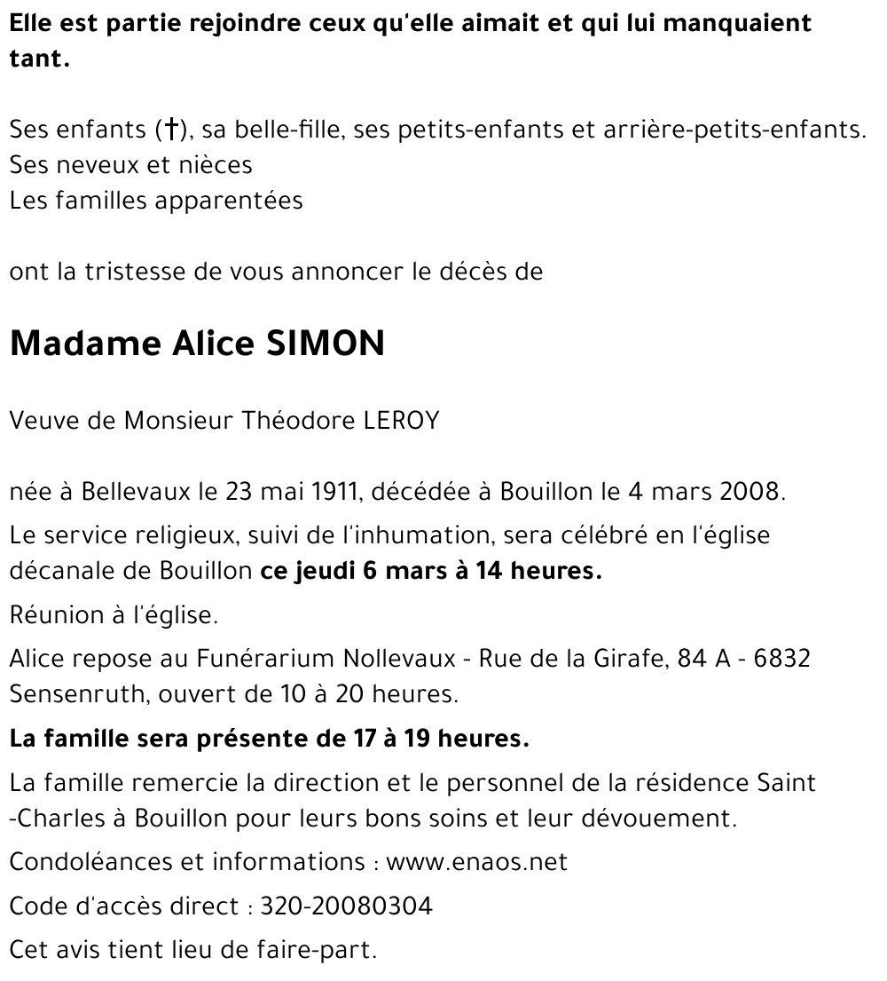 Alice SIMON