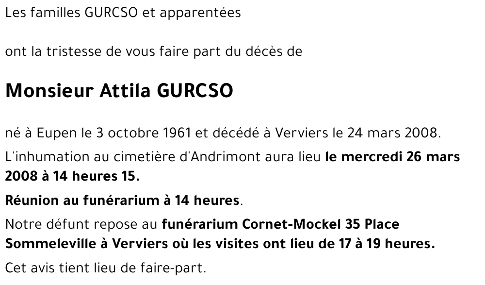 Attila GURCSO