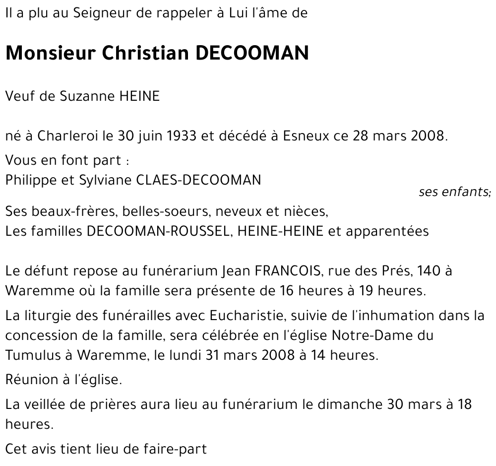 Christian DECOOMAN