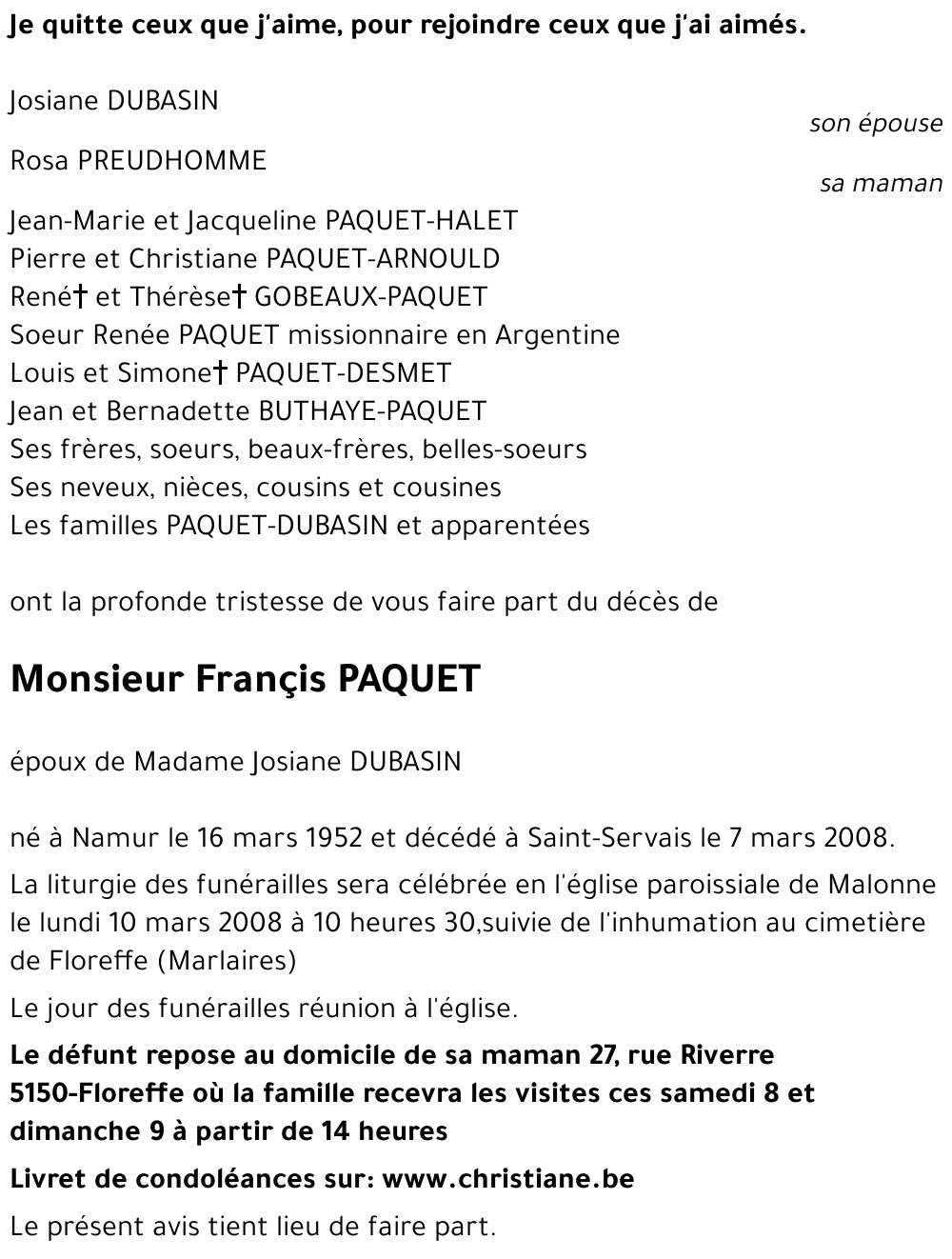 Françis PAQUET