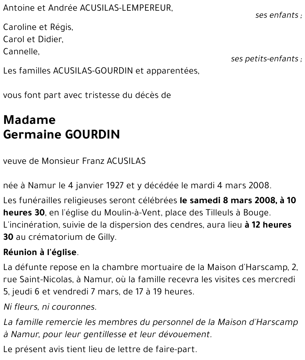 Germaine GOURDIN