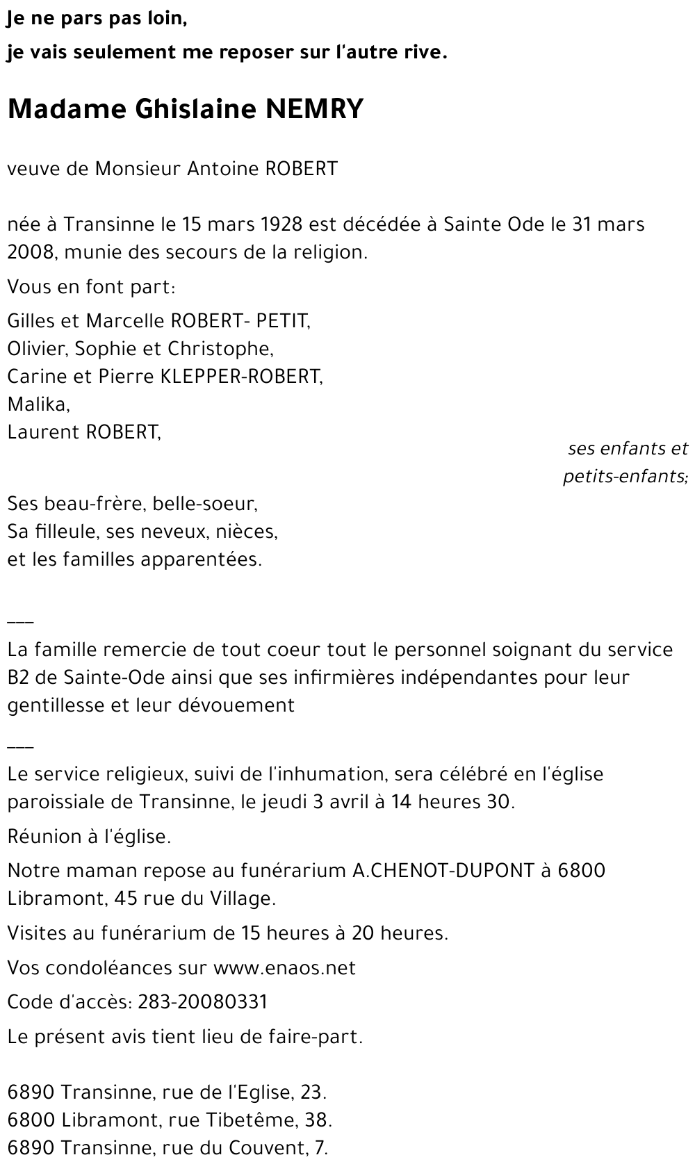 Ghislaine NEMRY