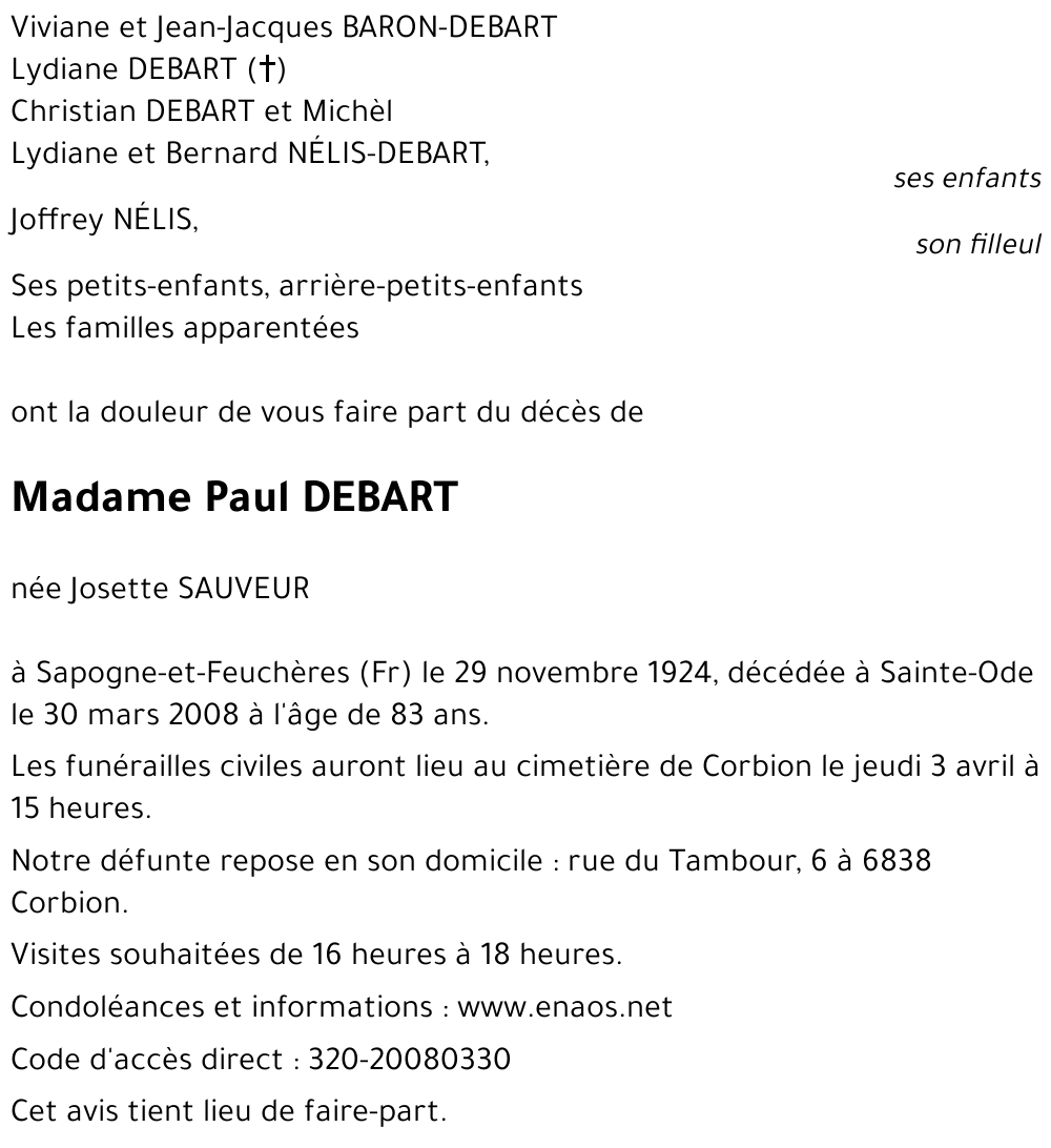 Josette SAUVEUR