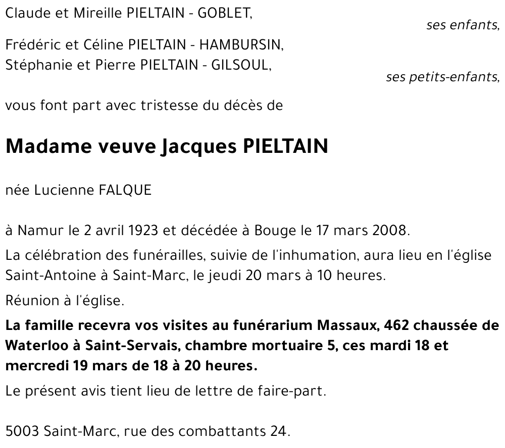 Lucienne FALQUE