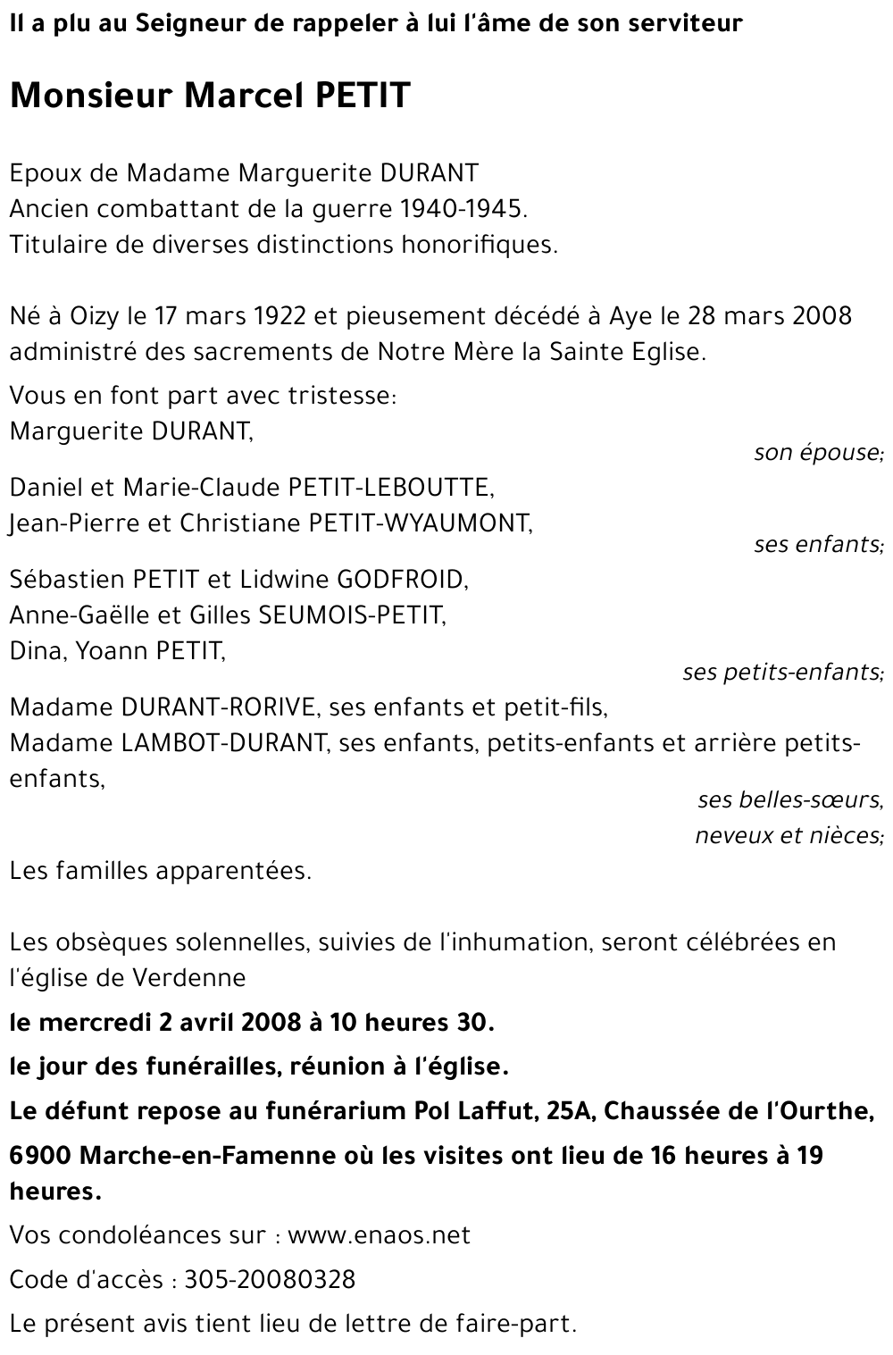 Marcel PETIT