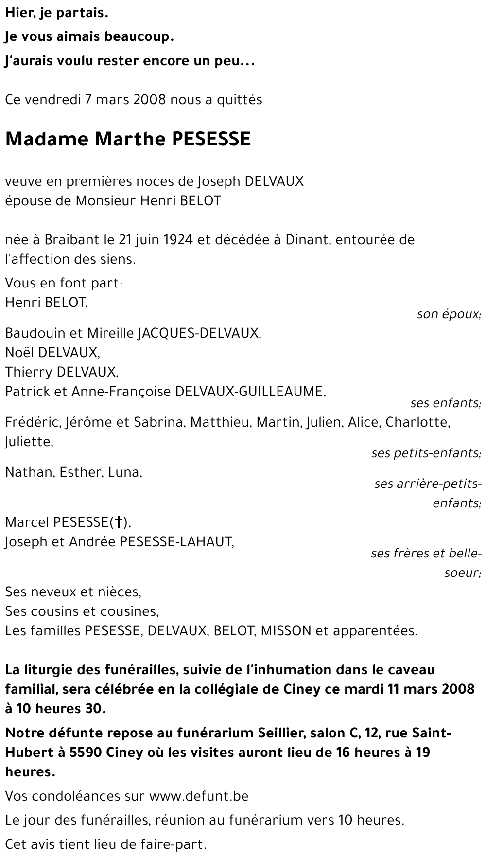 Marthe PESESSE