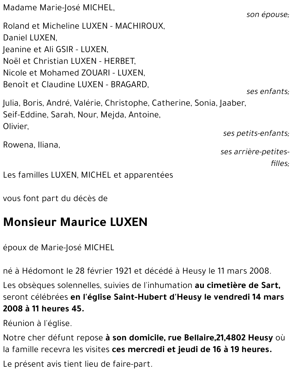 Maurice LUXEN