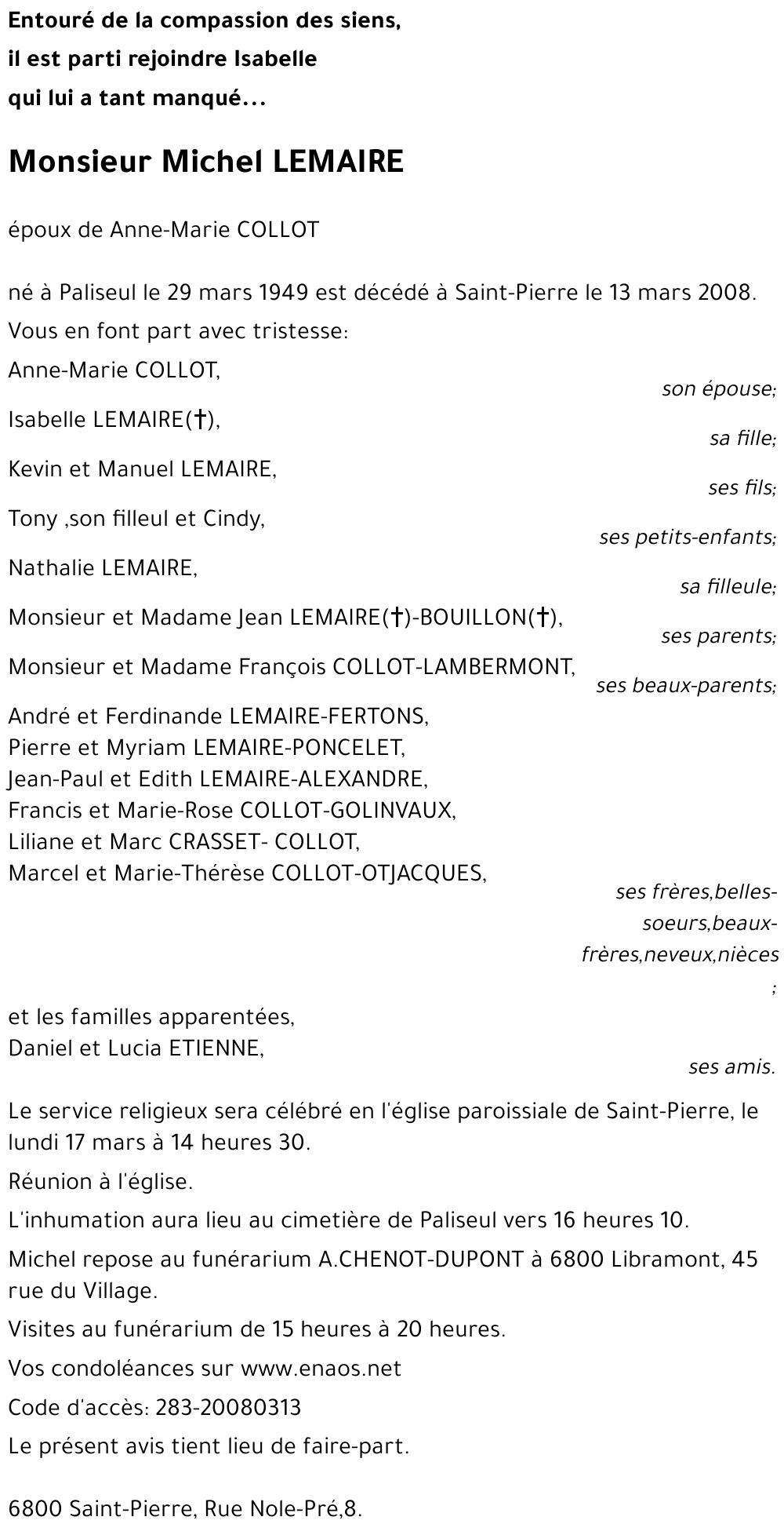 Michel LEMAIRE