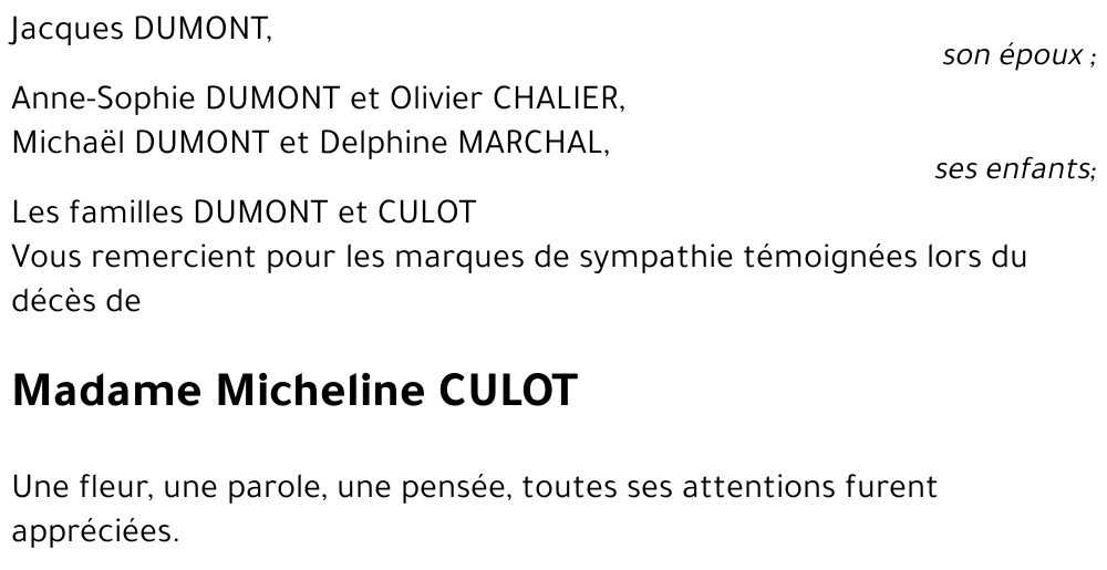 Micheline CULOT