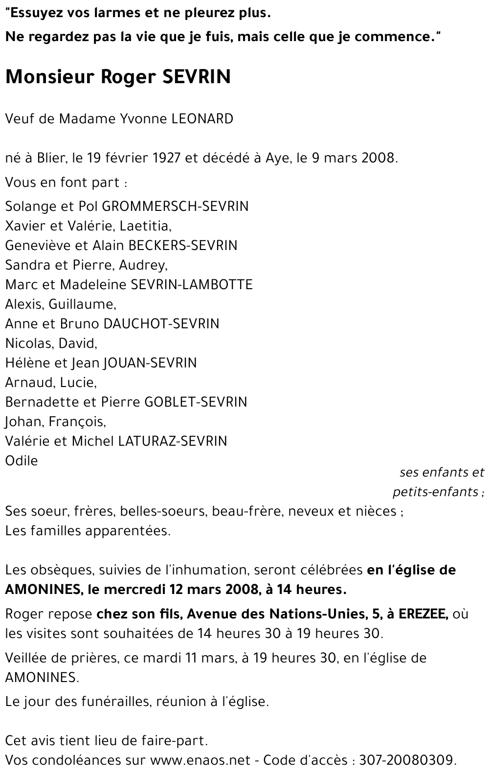 Roger SEVRIN