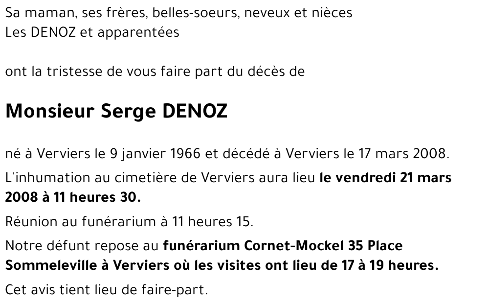 Serge DENOZ