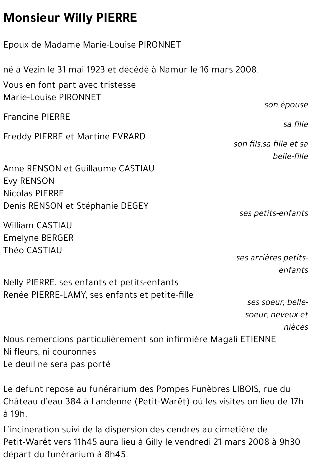 Willy PIERRE