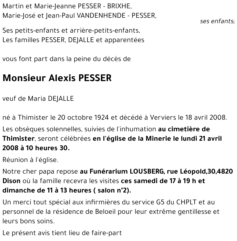Alexis PESSER