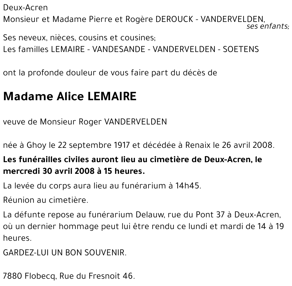 Alice LEMAIRE