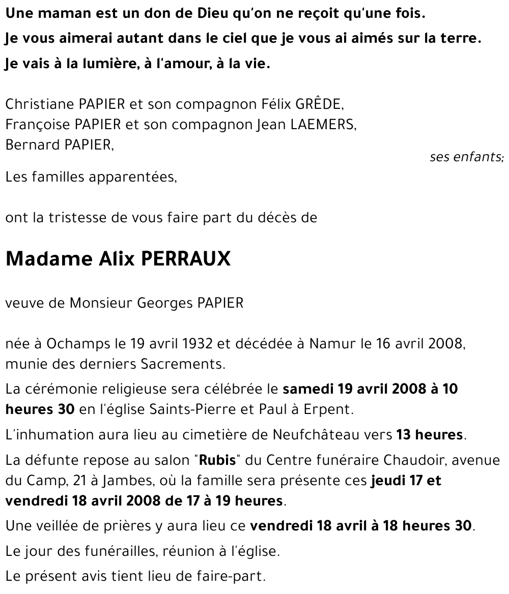 Alix PERRAUX
