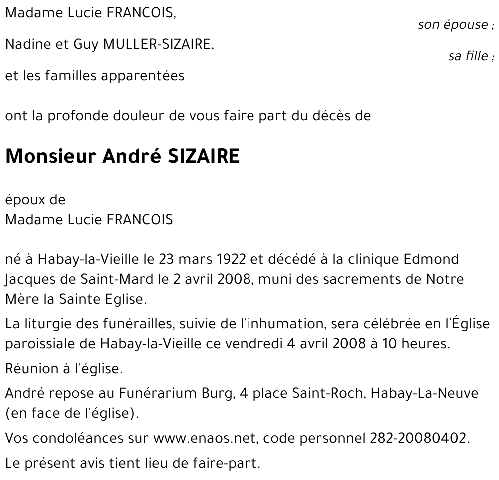André SIZAIRE