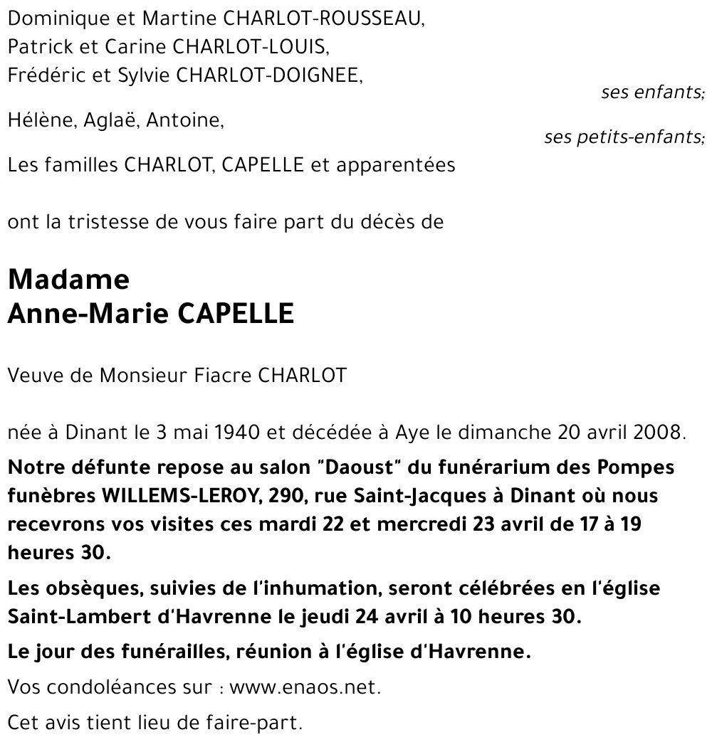 Anne-Marie CAPELLE