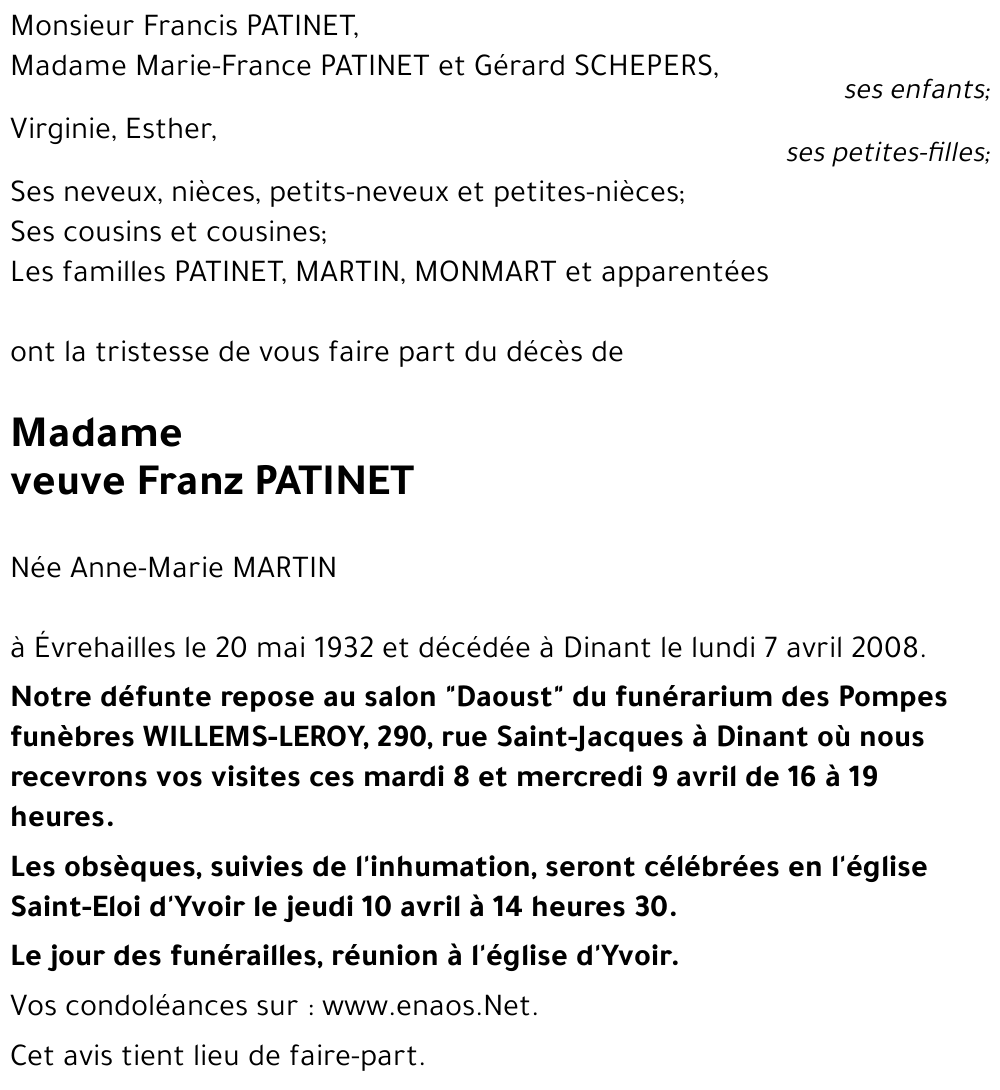 Anne-Marie MARTIN