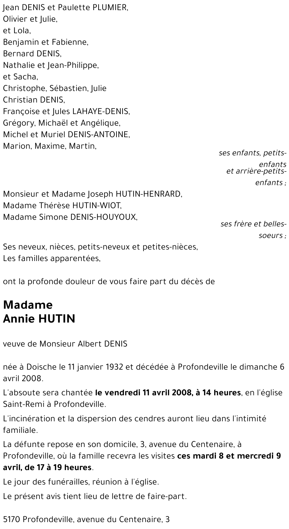Annie HUTIN